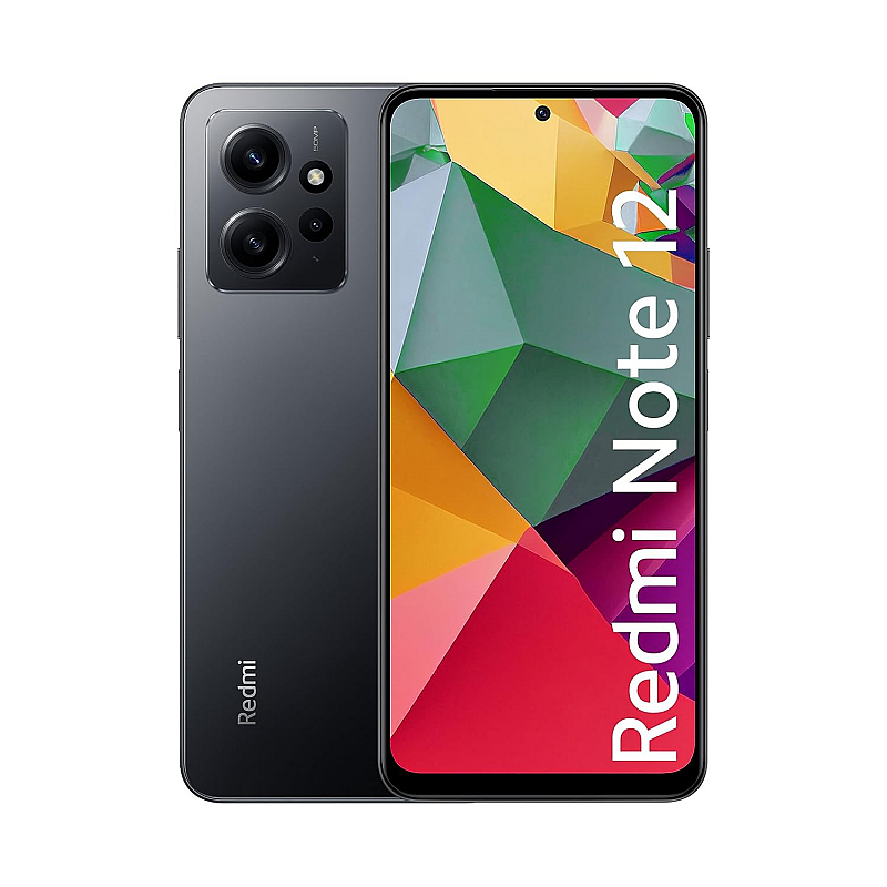 Redmi Note 12 Lunar Black, 6GB RAM, 64GB Storage Refurbished