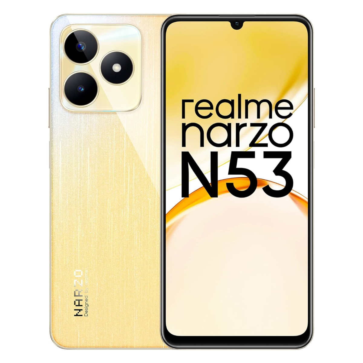 realme narzo N53 (Feather Gold, 8GB RAM 128GB Storage refurbished
