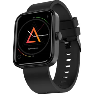 CrossBeats IGNITE-SPECTRA Super Retina 1.78 AMOLED Display Metal Body with BT Calling Smartwatch Black