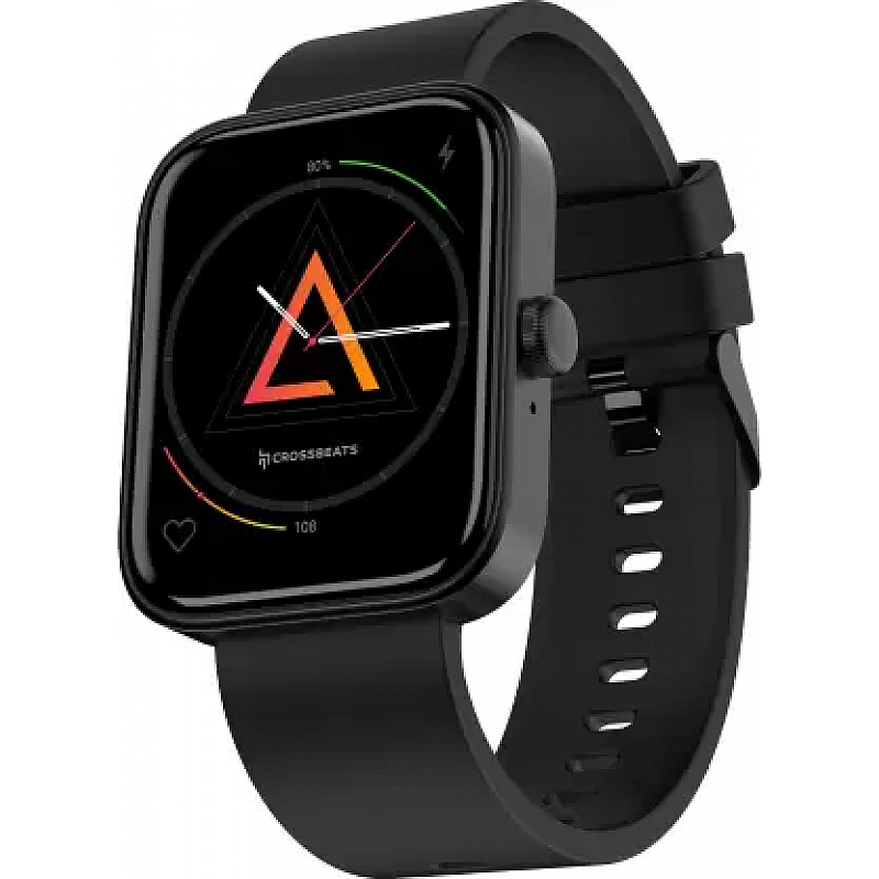 CrossBeats IGNITE-SPECTRA Super Retina 1.78 AMOLED Display Metal Body with BT Calling Smartwatch Black