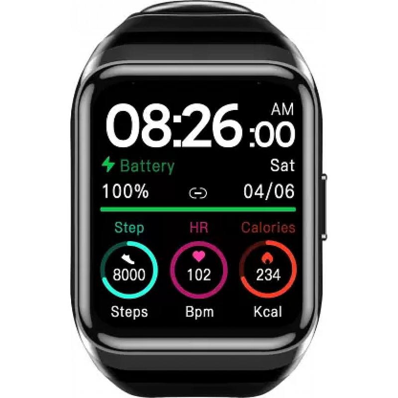 truke Horizon 1.69" HD Display with High precision GPS Smartwatch  (Black Strap, Free Size)