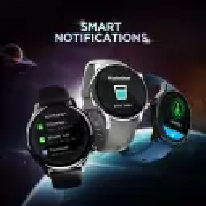 Syska Polar, 1.32 IPS Display, BT Calling smart watch Black