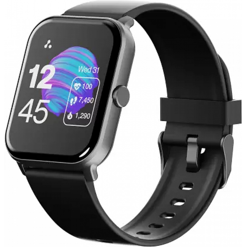 Ambrane Wise-Eon 1.69Lucid Display bluetooth calling function and 7 days battery life Smartwatch  (Black Strap, Regular)