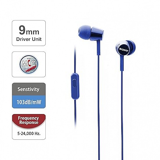 Sony MDR-EX150 in-Ear Headphones (Light Blue) 