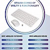 BRIX Wireless Mini Keyboard and Mouse Combo Set (White) 