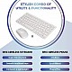 BRIX Wireless Mini Keyboard and Mouse Combo Set (White) 