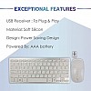 BRIX Wireless Mini Keyboard and Mouse Combo Set (White) 