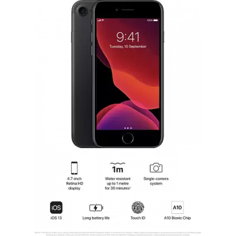 Apple iPhone 7 (128 GB, Black)  Refurbished 