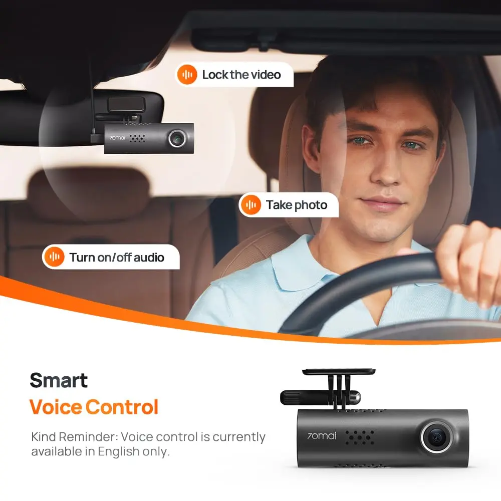 70mai M310 DashCam, 2K Resolution, Type-C Interface, Voice Control, MaiColor Vivid+ Solution, Night Owl Vision, WiFi & App, Optional Parking Mode, Upto 256GB Supported