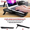 Tukzer Laptop Cooling Pad, Portable Slim Quiet-USB Powered Gaming Cooler Stand Chill Mat| 4-Red-LED Fans| Dual-USB-Port 