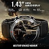 beatXP Duke Rugged 1.43 Round Super AMOLED Bluetooth Calling Smart Watch, Functional Crown, 466 * 466px, 60Hz Refresh Rate, AI Voice Assistance (Black)