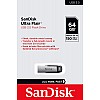 Sandisk Ultra Flair USB Flash Drive, 64 GB, Silver (SDCZ73-064G-A46)