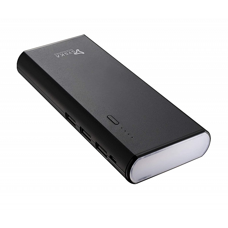 Syska 10000 mAh Lithium Ion L1002J Port100 Power Bank Black