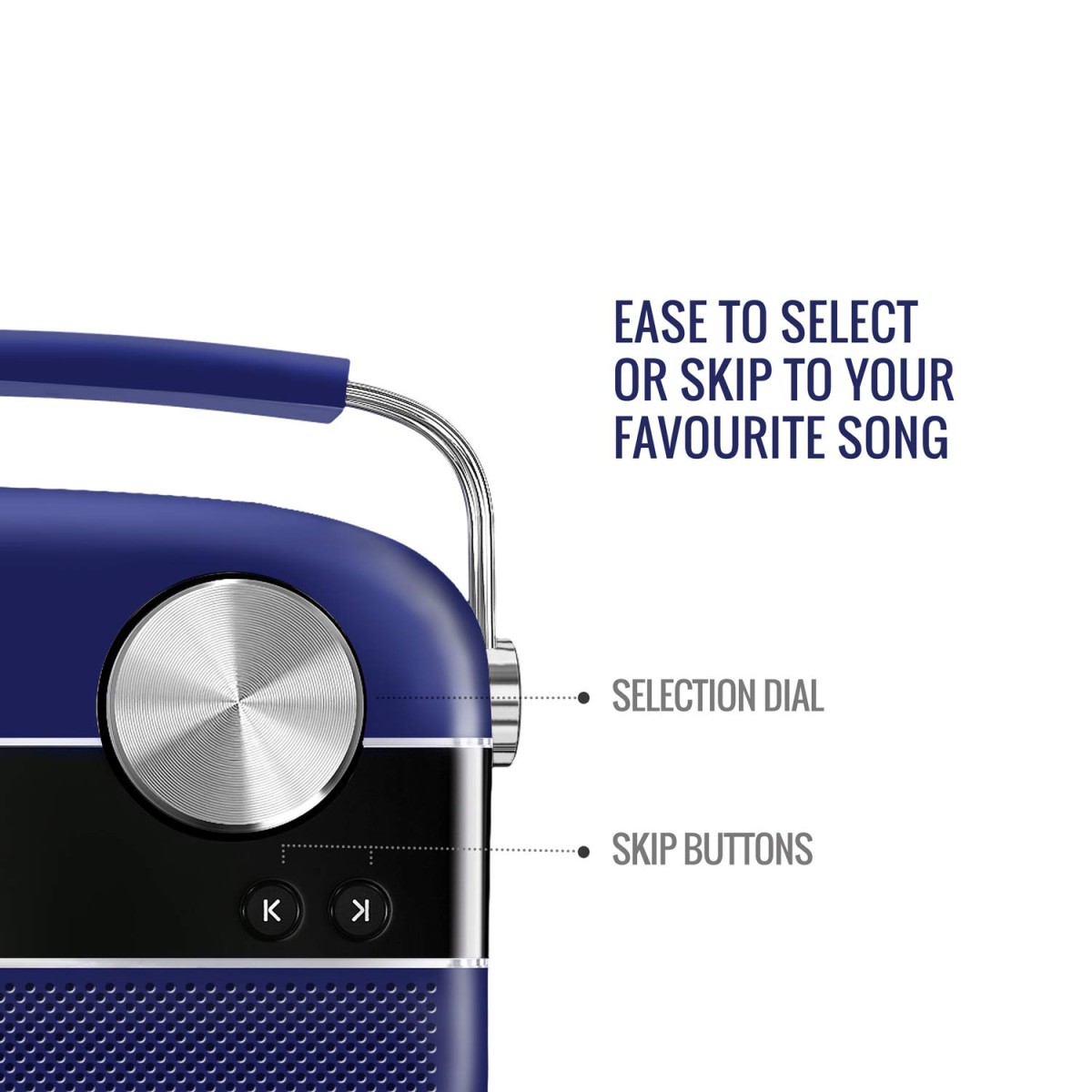 Saregama Carvaan Premium Hindi - Portable Music Player with 5000 Preloaded Songs, FM/BT/AUX (Royal Blue)