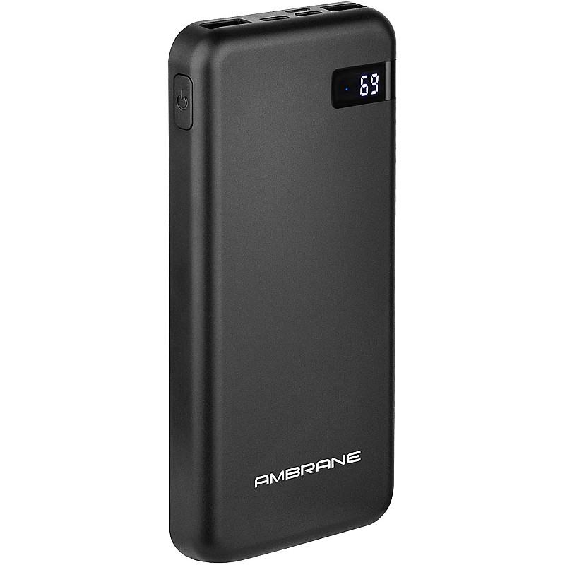 Ambrane India 10000 mAh Wireless Power Bank with QCPD Technology for Fast Charging