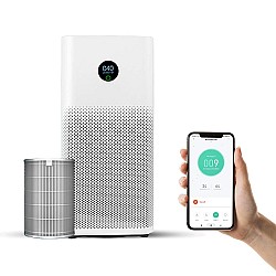 Mi Air Purifier 3 with True HEPA Filter, removes air pollutants, smoke, odor, bacteria & viruses (White)