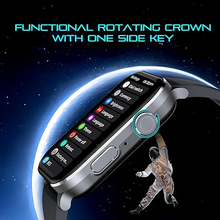 itel ICON-3 Smartwatch with Single chip BT Calling, 2.01" AMOLED Display, 500 Nits Brightness, Functional Crown, IP67 Waterproof