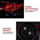 Tukzer Laptop Cooling Pad, Portable Slim Quiet USB Powered Gaming Cooler Stand Chill Mat| 4-Red-LED Fans| Dual-USB-Port 