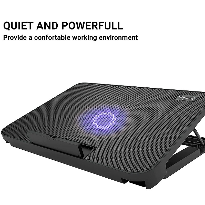 Quantum qhm330 usb laptop notebook cooling pad with noiseless fan multicolor