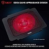 Tukzer Laptop Cooling Pad, Portable Slim Quiet USB-Powered Gaming Cooler Stand Chill Mat| 1-Red-LED Fan 