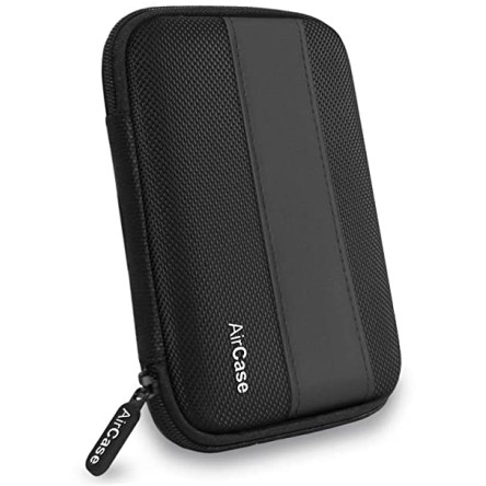 AirCase External Hard Drive Case for 2.5-Inch Hard Drive Black+ Tizum Earphone Carry case AirCase External Hard Drive Case for 2.5-Inch Hard Drive Black+ Tizum Earphone Carry case