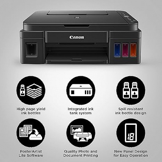 Canon Pixma G2010 All-in-One Ink Tank Colour Printer Black