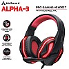 AirSound Alpha-3 Stereo Gaming Headset for Noise Cancelling Over-Ear Headphones with Mic