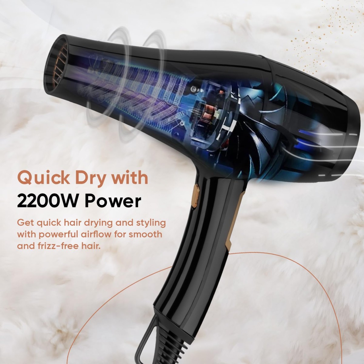 VEGA VHDP-03 Pro-Xpert 2200 W Hair Dryer BLACK