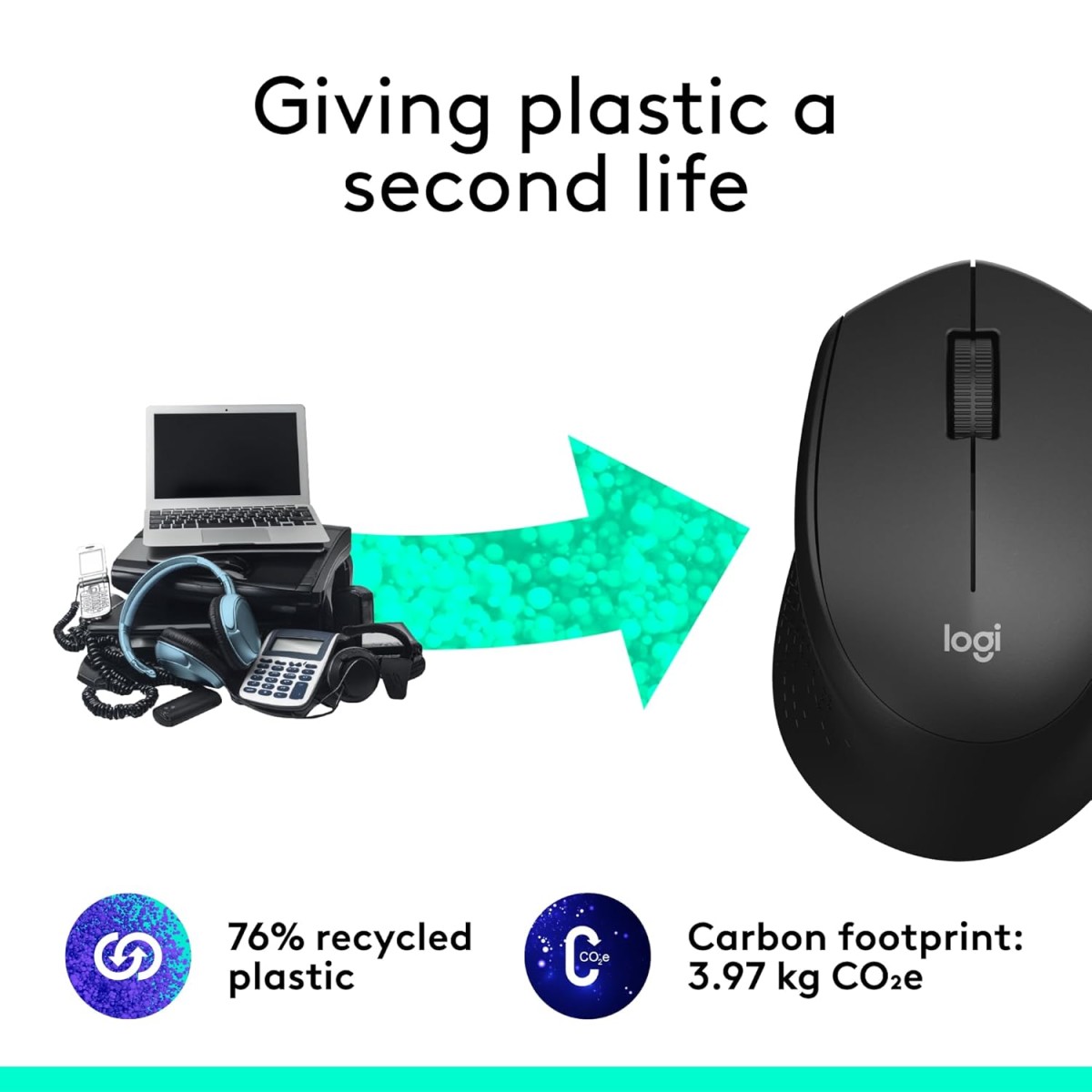 Logitech M330 Silent Plus Wireless Optical Mouse (USB, Black)-