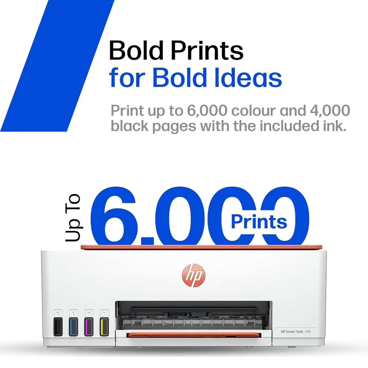 HP Smart Tank 589 All-in-One WiFi Colour Printer – 30 ppm Speed, High Capacity Ink Tank, Wireless, Ideal for Home & Office Printing