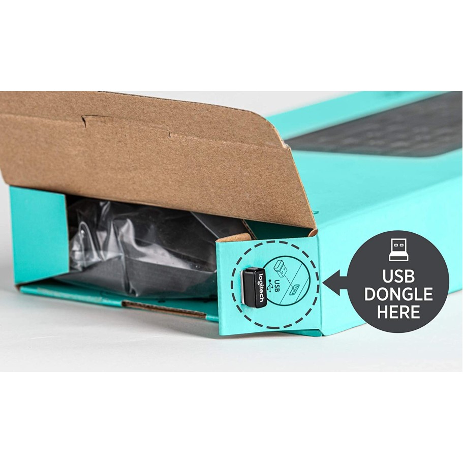 Logitech MK235 Wireless Keyboard and Mouse Combo for Windows, 2.4 GHz Wireless with Nano USB-Receiver