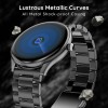 Pebble Cosmos Bold Pro 1.39 HD Display Luxury Metal Straps, BT Calling Voice Assistant Smartwatch (Black Strap, Free Size)