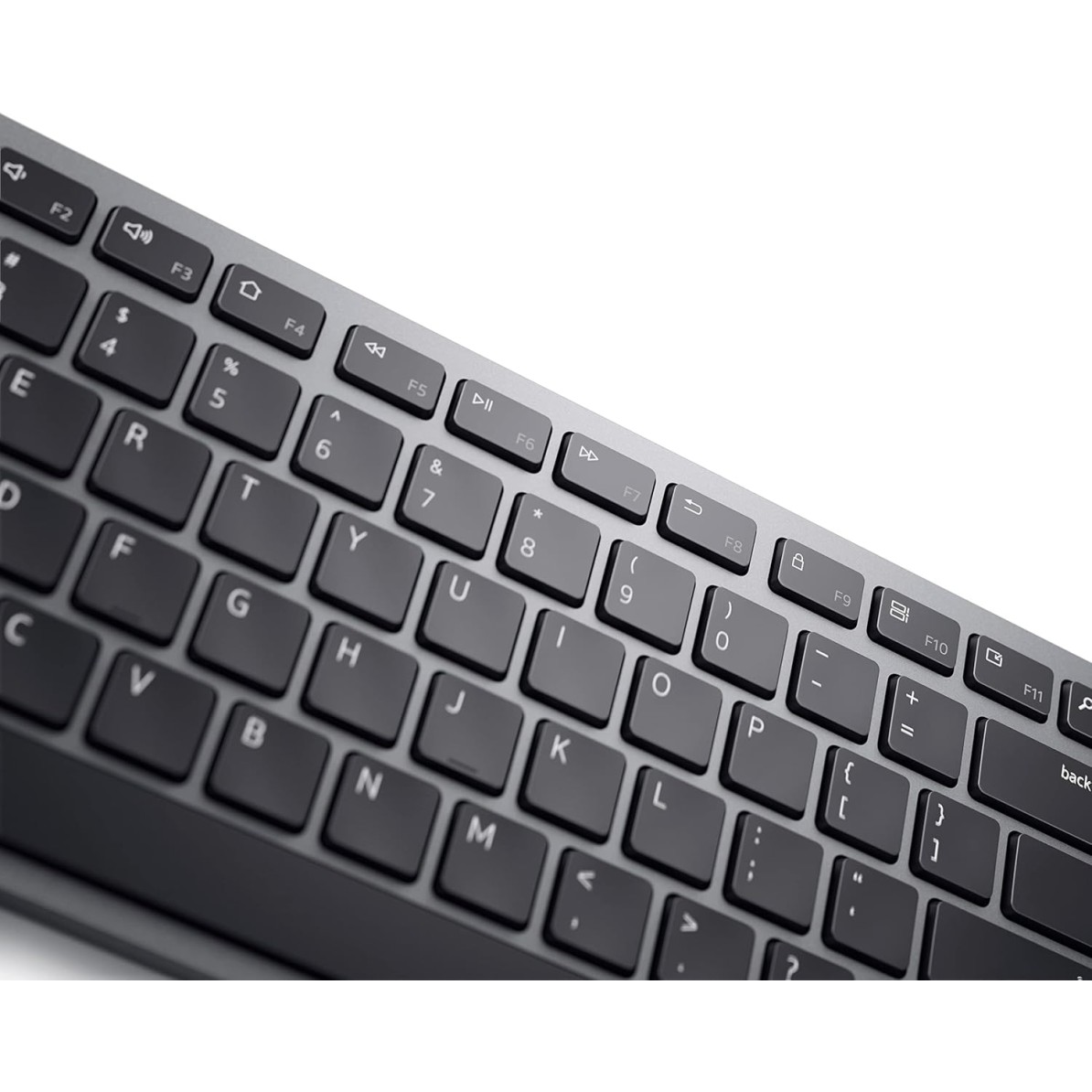 Dell-KB700, Multi-Device Wireless Keyboard with USB Wireless Receiver, Interface-2.4 GHz, Bluetooth 5.0, 2 x AAA Batteries Included.