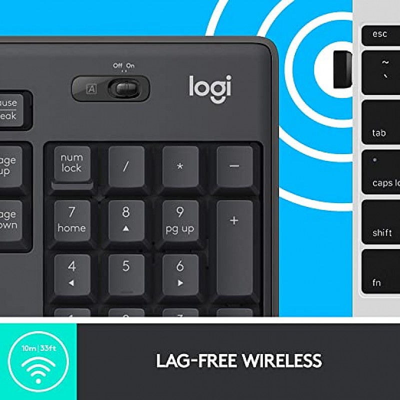 Logitech MK295 Wireless Keyboard and Mouse Combo Silent Touch Technology