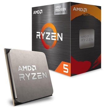 AMD Ryzen 5 5500GT Desktop Processor with Integrated Radeon Graphics 7, 6 cores 12 Threads 16MB Cache Base Clock 3.6 GHz Up to 4.4 GHz AM4 Socket System Memory DDR4 Up to 3200 MT/s - 100-100001489BOX