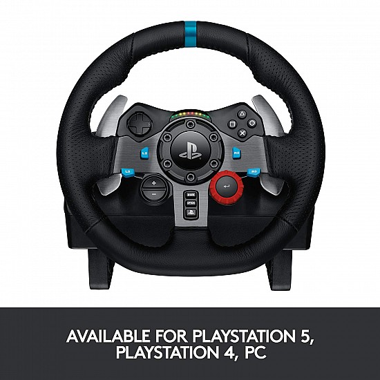 Logitech G29 Driving Force Racing Wheel and Floor Pedals, Real Force, Stainless Steel Paddle Shifters