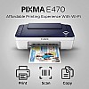 Canon PIXMA E477 All in One (Print, Scan, Copy) WiFi Ink Efficient Colour Printer Refurbshed (without cartridge)