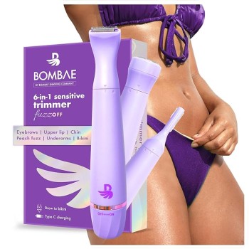 Bombae Women Trimmer Trimmer 90 Min Runtime 3 Length Settings (Purple)