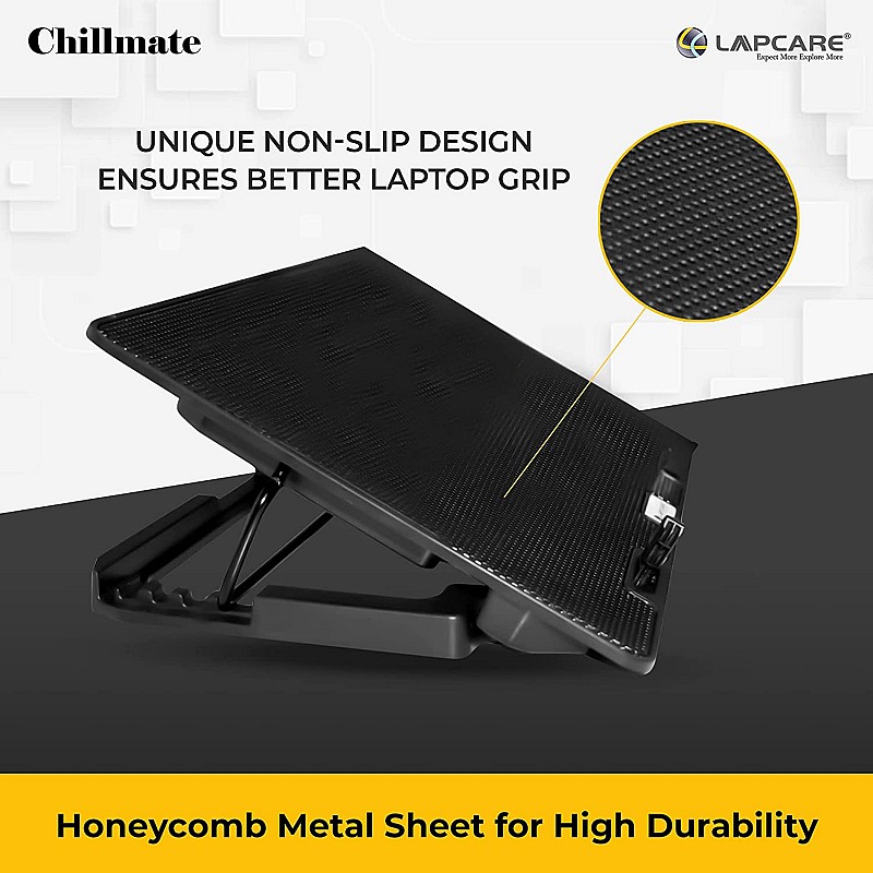 Lapcare Chillmate - Cooling Pad, 2 USB Port, Dual Fan, upto 15.6" Laptop