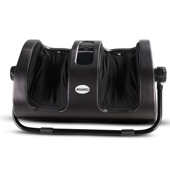 AGARO 33270 Grand Foot Massager for Pain Relief with Kneading, Rolling & Heating Functions Massager Black