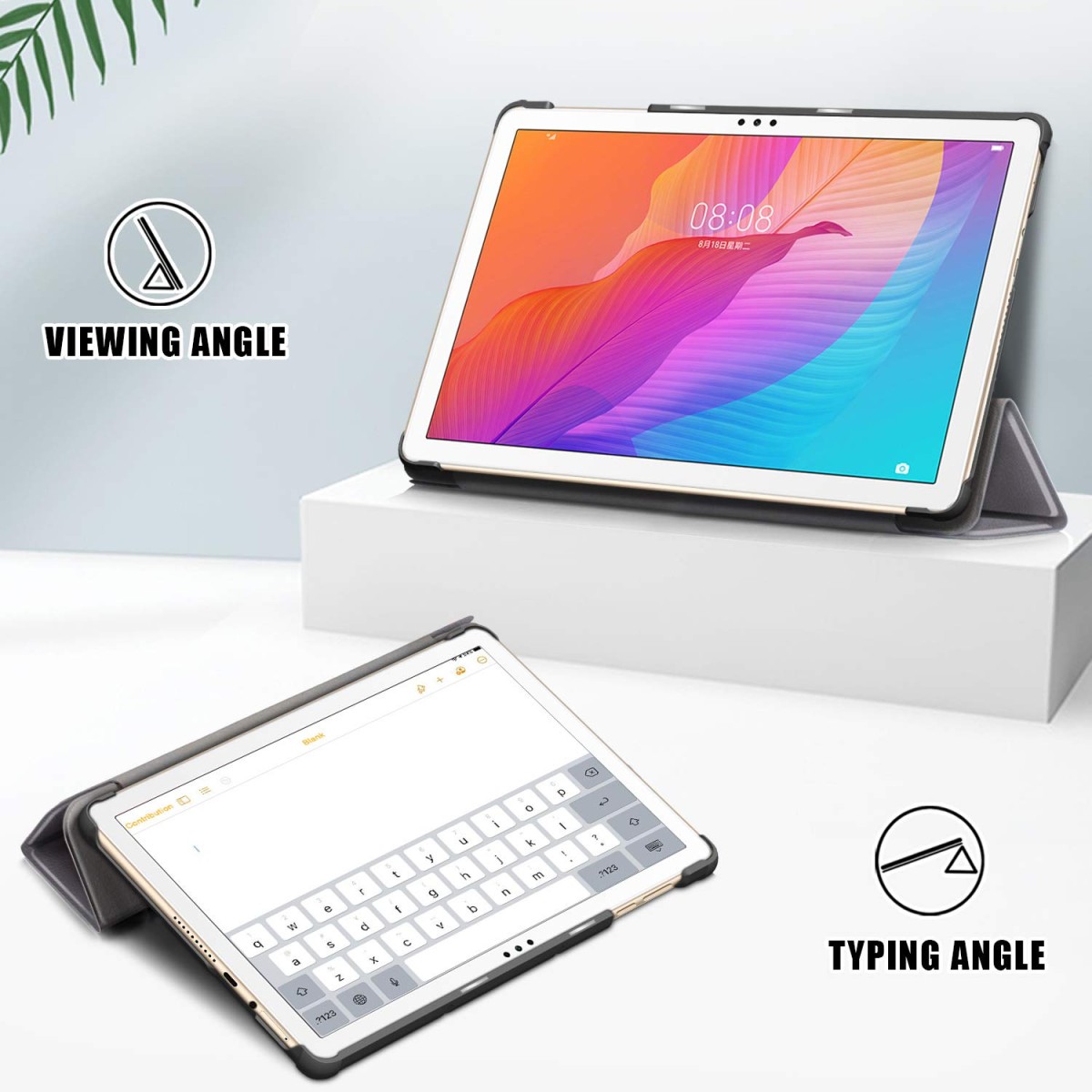 Case for Huawei MatePad T10S / T10 2020, Ultra Thin with Stand Function Slim PU Leather Smart Case for Huawei MatePad T10S / T10 2020,Gray Case for Huawei MatePad T10S / T10 2020, Ultra Thin with Stand Function Slim PU Leather Smart Case for Huawei MatePad T10S / T10 2020,Gray