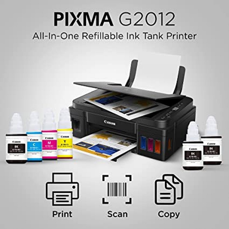 Canon Pixma G2012 All-in-One Ink Tank Colour Printer Black