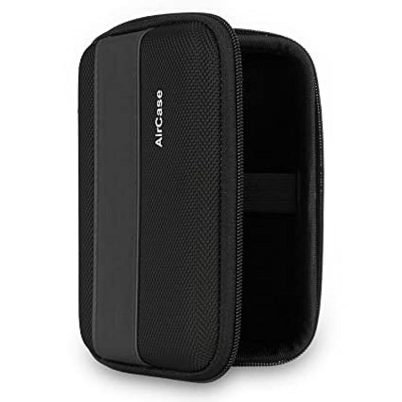 AirCase External Hard Drive Case for 2.5-Inch Hard Drive Black+ Tizum Earphone Carry case