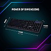 HP K300 Backlit Membrane Wired Gaming Keyboard with Mixed Color Lighting, 4 LED Indicators