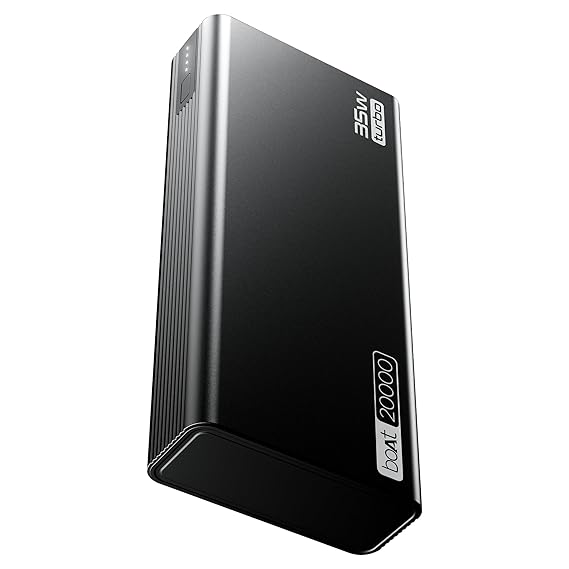 boAt Newly Launched PB435 Turbo 35W Power Bank with 20000mAh Battery, 35W 2-Way Super Fast Charging 12-Layer Smart IC Protection