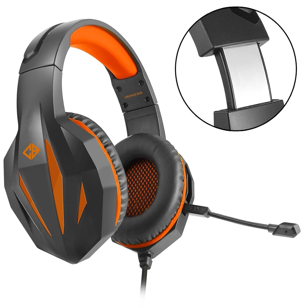 Cosmic Byte Uranus Gaming Headset with Flexible Microphone PS5 (Orange Demon)