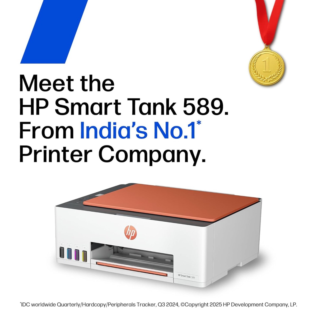 HP Smart Tank 589 All-in-One WiFi Colour Printer – 30 ppm Speed, High Capacity Ink Tank, Wireless, Ideal for Home & Office Printing