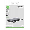 Belkin USB-C Multimedia Hub with Tethered USB-C Cable USB-C Dock for Mac OS and Windows USB-C Laptops