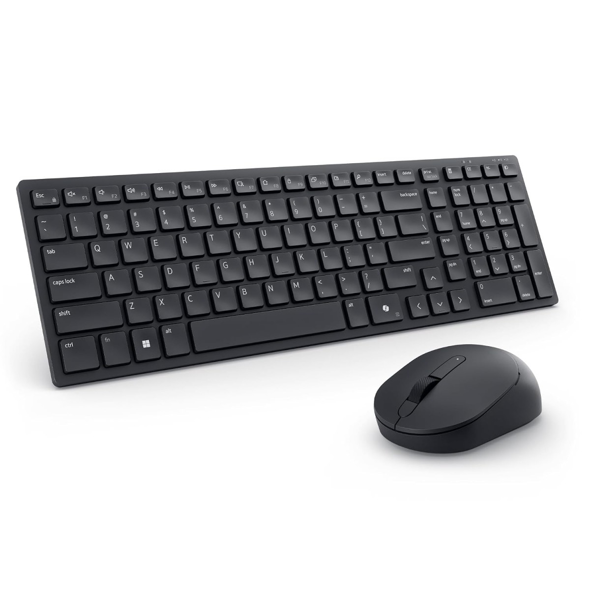 Dell KM555 Silent Keyboard and Mouse, UK QWERTY Layout, Wireless Combo with Silent Keys and Mouse Click, Long Lasting Battery, Black