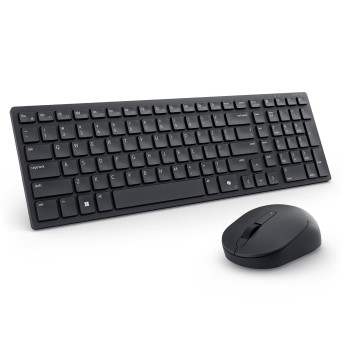Dell KM555 Silent Keyboard and Mouse, UK QWERTY Layout, Wireless Combo with Silent Keys and Mouse Click, Long Lasting Battery, Black